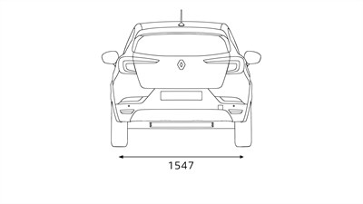 Stražnje dimenzije automobila Renault Captur