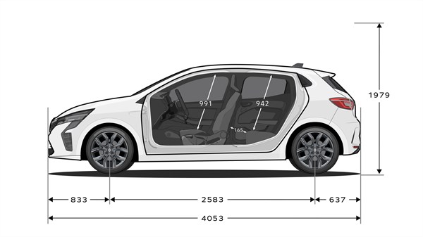 dimenzije - Renault Clio E-Tech full hybrid