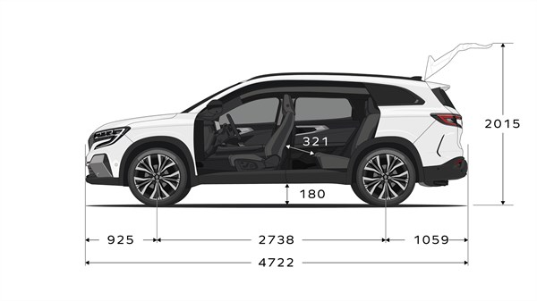 dimenzije - Renault Espace E-Tech full hybrid