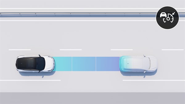 Adaptivni tempomat u Renault Captur full hybrid E-Tech automatski prilagođava brzinu za sigurniju vožnju.