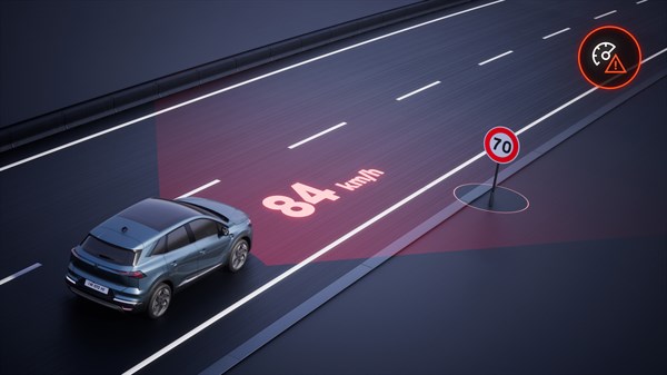 Renault Symbioz E-Tech full hybrid - prepoznavanje prometnih znakova s ograničenjem brzine