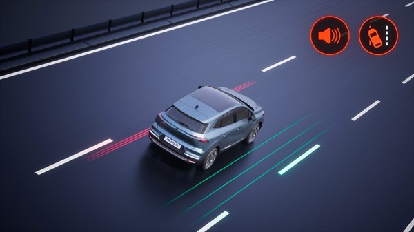 Renault Symbioz E-Tech full hybrid - upozorenje o napuštanju trake