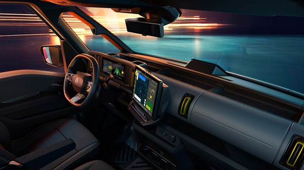 Renault Trafic E-Tech electric - three-panel windscreen for maximum visibility