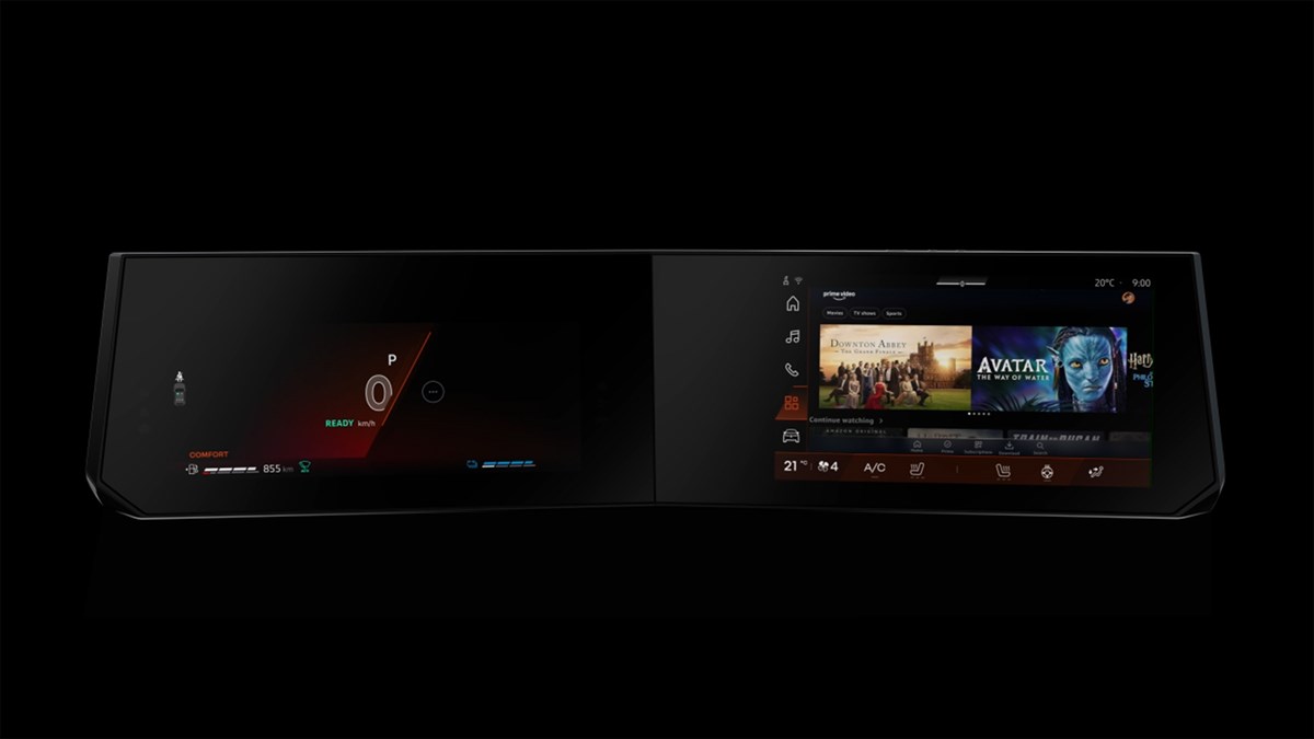 Digitalna instrumentna ploča i središnji zaslon sustava openR link s prikazom streaming sadržaja