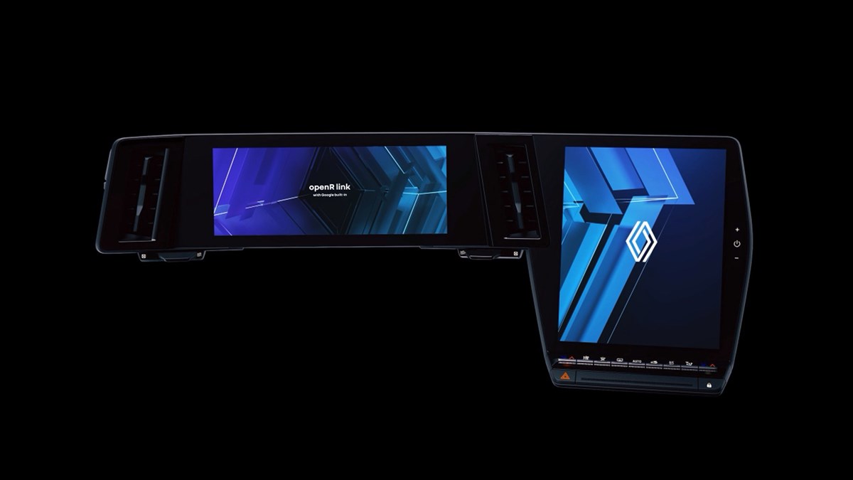 openR multimedijski sustav u Renault Mégane E-Tech electric s dva digitalna zaslona.