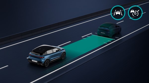 Sustav Active Driver Assist održava siguran razmak između vozila i zadržava vozilo u sredini voznog traka.
