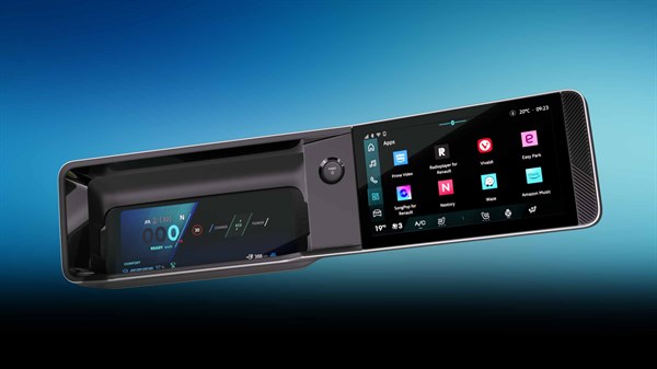 Multimedijski sustav s dva 10-inčna zaslona u Renault 4 E-Tech electric vozilu

