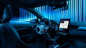 Unutrašnjost Renault Symbioz full hybrid E-Tech s digitalnim zaslonom openR link sustava

