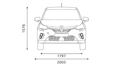 Renault CAPTUR – dimenzije sprijeda
