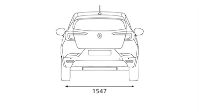 Renault CAPTUR – stražnje dimenzije