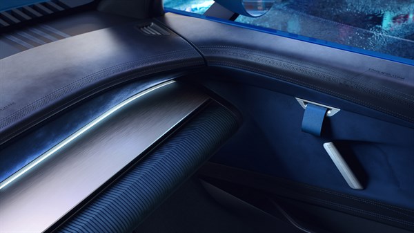 xxxxxxx - leather and Alcantara® interior with blue suede accents