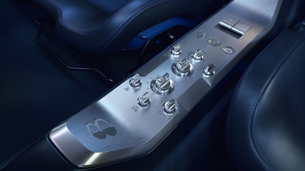 xxxxxxx - brushed aluminum central console