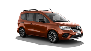 Vozilo Kangoo Passenger prikazano u crvenoj boji na bijeloj pozadini, s prednje desne strane.









