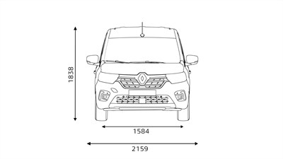 KANGOO front-end dimensions