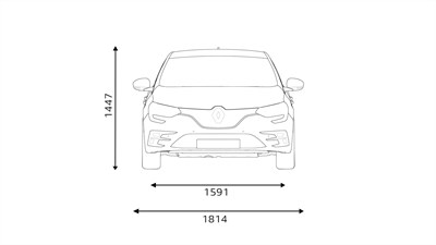 MEGANE – dimenzije prednjeg kraja