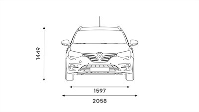 Novi MEGANE Grandtour – dimenzije prednjeg kraja