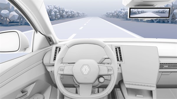100 % električni Renault Megane E-Tech – pametno osvrtno zrcalo