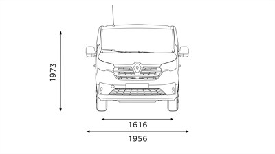 Renault Trafic Passenger – dimenzije prednjeg kraja
