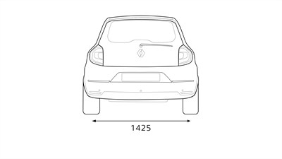Stražnje dimenzije automobila Renault TWwingo