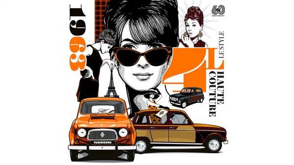 Gregova ilustracija – Renault 4 – Haute Couture