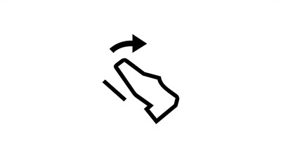 Pedala gasa djelomično otpuštena sa strelicom koja pokazuje otpuštanje